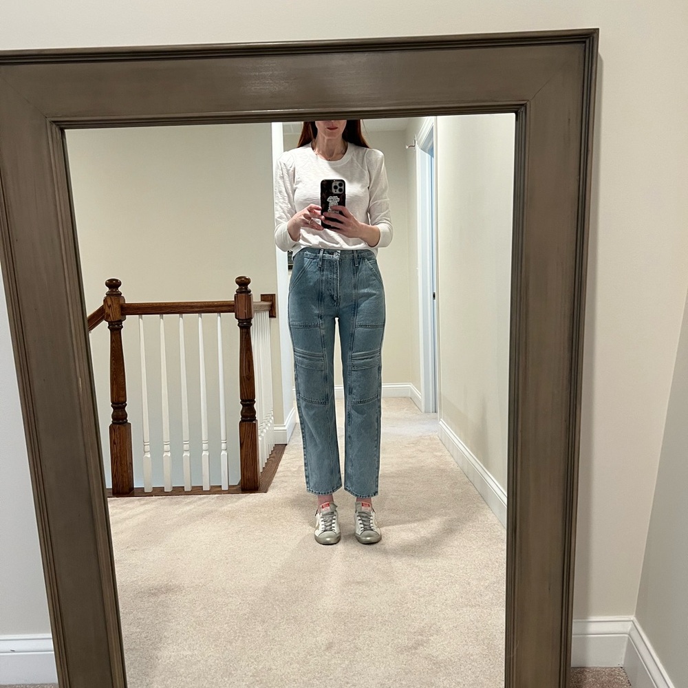 Agolde Copper Cargo in light denim